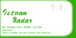 istvan madar business card