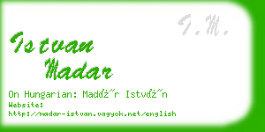 istvan madar business card